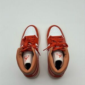 Women’s Air Jordan 1 Mid, Summit White/Cosmic Clay, 8.5